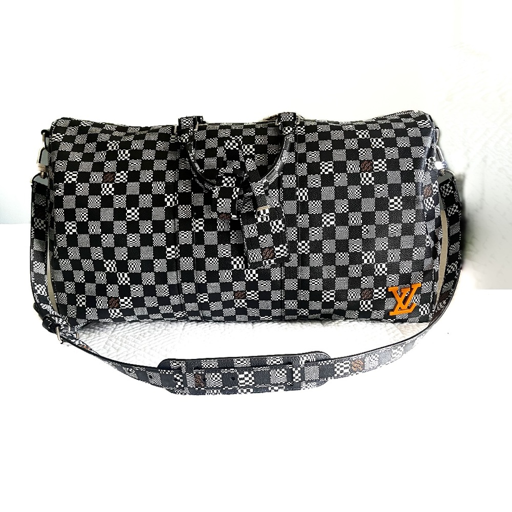 Louis Vuitton Limited Edition x Virgil Abloh Calfskin Distorted Damier keepall